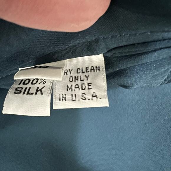 Assar New York 100% Silk Evening Dress w Sash 10 Pleated Event Special Occasion - Picture 9 of 11